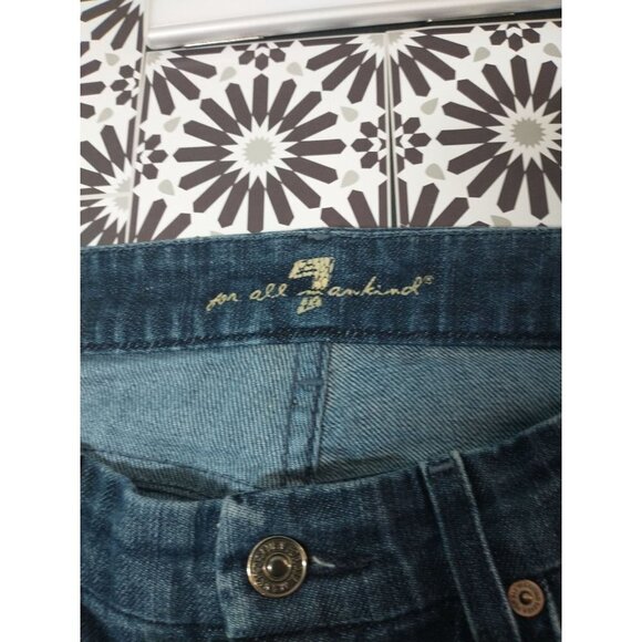 7 for all Mankind A Pocket low rise bootcut medium dark wash jeans, wome… - Picture 5 of 13